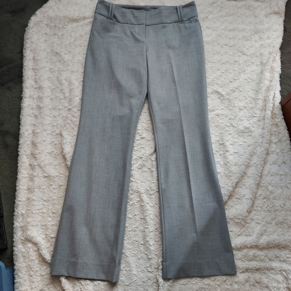 The Limited Cassidy Fit Light Gray Flare Dress Pant 8R Career Office Academia